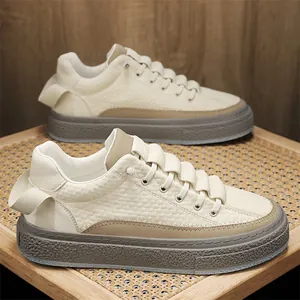 Heren Chunky Platform Sneakers Mode Ademende Skateboardschoenen Outdoor Werk Casual Bread Shoes Guochao Stijl Schoeisel