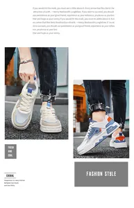 Sneakers casual da uomo in mesh traspirante bianco e blu, mostrate in un ambiente urbano.