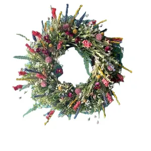 Vivace ghirlanda di fiori selvatici del Texas per decorazione esterna di porte e pareti