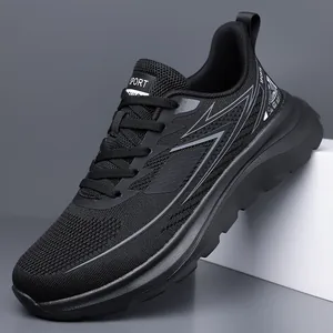 Zapatillas de Malla de Tejido Fly Knit Transpirables para Hombre Zapatos Casuales Ligeros Suela Blanda Moda para Actividades al Aire Libre