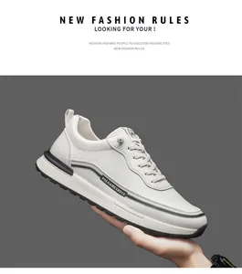 Scarpe casual in pelle bianca di alta qualità con design traspirante per la moda primaverile