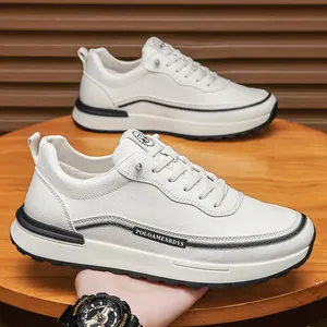 Scarpe da Skate Casual da Uomo in Pelle Alta Qualità Low Top Workwear Sportive Traspiranti Outdoor Sneaker Moda Streetwear