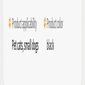 English product specifications for black pet car mat suitable for cats and small dogs info