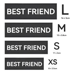 Detaillierte Größentabelle für Best Friend Hundegeschirr-Klettverschlüsse L M S XS