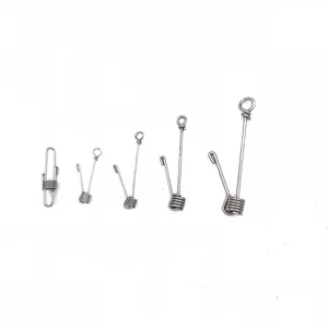 Set of five stainless steel anti-escape clips for parrot leg chains and bird stands