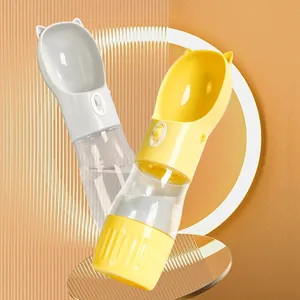 Bouteille d'eau 2-en-1 portable et distributeur de nourriture pour chiens et chats