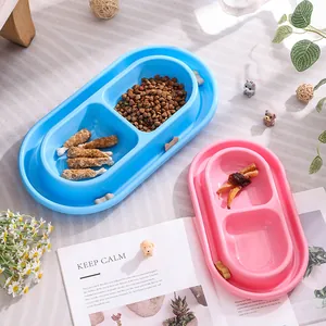 Double gamelle anti-fourmis pour chats et chiens, grande station d'alimentation