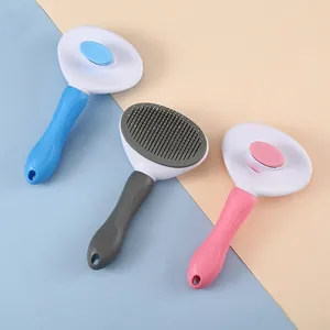 Professional Self-Cleaning Pet Slicker Brush For Dogs Cats Grooming Tool Removing Loose Undercoat Massage Needle Comb