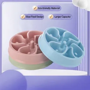 Haustier Slow Feeder Napf Anti-Schluck Labyrinth Design Lebensmittelgerechter PP-Kunststoff Hund Katze Futternapf Für Kleine Mittlere Haustiere