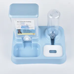 Distributeur automatique de nourriture et d'eau pour animaux, 3100ml, bleu clair
