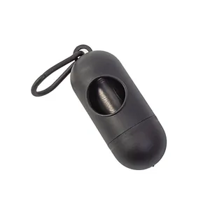 Portable Capsule Pet Poop Bag Dispenser With Hook For Outdoor Walking Travel Dog Trash Bag Holder Storage Box For Pets