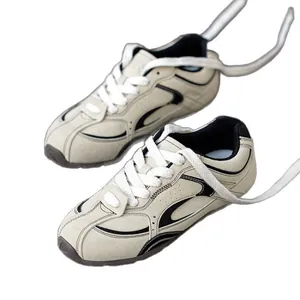 Retro Kontrastfarben German Army Trainers für Sommer-Freizeit mit rutschfester Flachsohle.