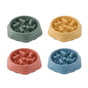 Knochenform Slow Feeder Hundehapf Anti-Schlingen Haustier Puzzle Napf Rutschfest Kunststoff Gesunder Futternapf Für Hunde Katzen