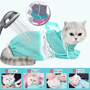Bolsa de aseo multifuncional para gatos para el baño y el corte de uñas de forma segura