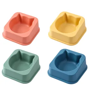 Gamelle pour Animaux en Forme de Visage de Chat Antidérapante en Plastique pour Chats et Petits Chiens Accessoires Modernes