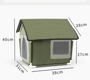 Cuccia per animali impermeabile verde con dimensioni 40 cm altezza e 38 cm larghezza