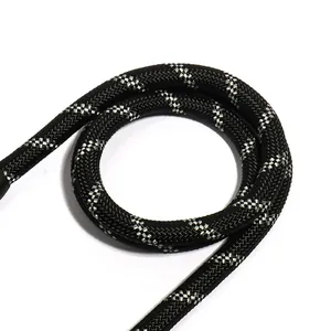 Heavy duty reflective P-chain training dog leash with durable nylon braided rope design