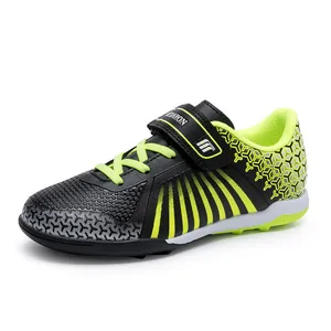 Kids Professional Training Soccer Shoes TF Turf Cleats Junior Boys Girls Non-Slip Synthetic Leather Athletic Football Sneakers