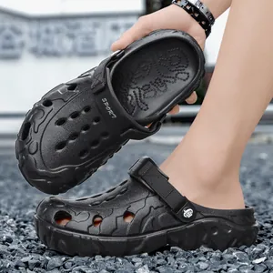 Robuste schwarze EVA-Gartenschuhe für Herren mit atmungsaktivem Design und rutschfester Sohle