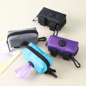 Distributeur de sacs à déjections canines portable en quatre couleurs vives