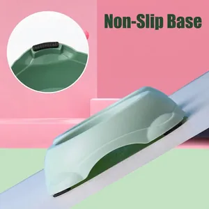 Durable pet bowl with anti-slip bottom pads to prevent sliding during feeding.