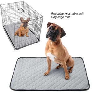 Washable Reusable Dog Pee Pad Absorbent Pet Training Mat Waterproof Anti Slip Cage Liner For Dogs Cats Sofa Car Brushed Fabric Grey
