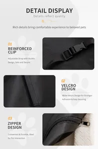 Detailed close-up showing reinforced plastic buckle, wide Velcro strip and durable metal zipper