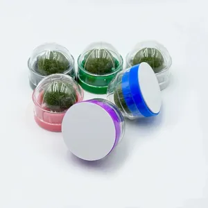 Rotating natural catnip ball toys with colorful adhesive bases for indoor cats to lick and play