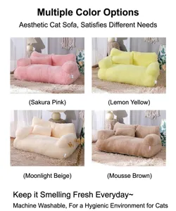 Morbidi divani in peluche per animali, vari colori, letto caldo lavabile per gatti