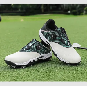 Chaussures de golf professionnelles avec crampons et système de laçage rotatif BOA