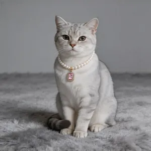 Luxury pearl pet necklace with elegant pink gemstone pendant for stylish cats and dogs