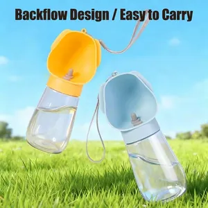 Portable Dog Water Bottle Leak Proof Outdoor Traveling Drinking Dispenser For Dogs Cats Pets With Water Reflow Design Lanyard