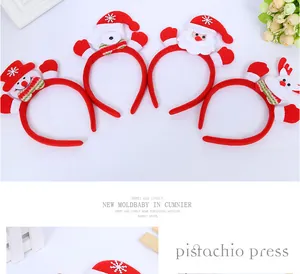 Festive Christmas headbands featuring Santa, Snowman and Reindeer with adorable hand designs