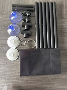 Complete DIY assembly kit for cat window hammock with suction cups and mesh fabric