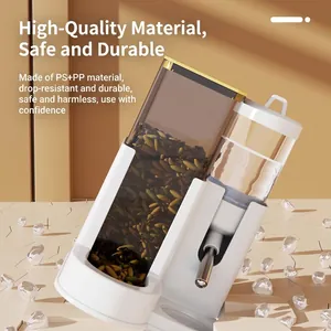 Mangeoire et abreuvoir automatique 2-en-1 pour hamsters avec réservoir de nourriture transparent