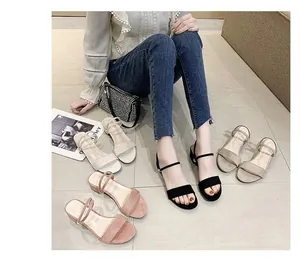 Sandalias de tacón bajo para mujer en varios colores con diseño de dos posiciones