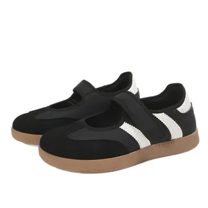 Zapatos Mary Jane retro para mujer con correas de velcro y suela de goma suave