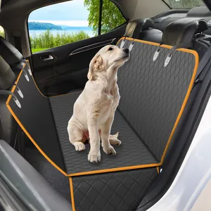 Housse de Siège de Voiture pour Animaux en Tissu Oxford Imperméable Protection de Siège Arrière Tapis de Voyage pour Chiens Pliable Antidérapant Durable