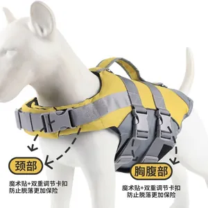 Chaleco salvavidas para perros de alta flotabilidad con hebillas de seguridad y reflectante