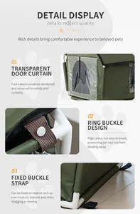 Visualizzazione dettagli della cuccia da esterno con tenda trasparente impermeabile