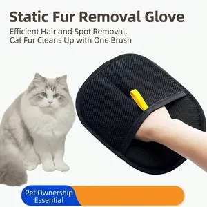 Pet Electrostatic Hair Removal Glove Double Sided Fur Cleaning Brush Tool For Cat Dog Sofa Clothes Lint Removal Essential