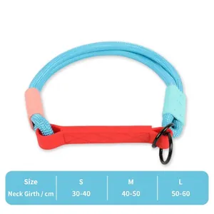 Detaillierte Größentabelle für himmelblaues Hundehalsband, Halsumfang in cm