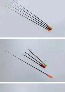 Detail view of the 180cm 4-section telescopic cat teaser wand with colored handles