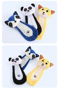 Selection of cute animal-themed plush dog toys with crinkle paper and squeakers