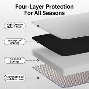 Estructura de material de 4 capas impermeable y térmico para casa de gato exterior