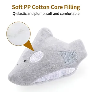 Soft plush shark catnip toy with high quality PP cotton filling for dental health