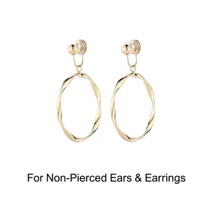 Boucles d'Oreilles Créoles en Or Tordu Vintage pour Femmes Grandes Boucles d'Oreilles Géométriques Bijoux de Mode Cadeau