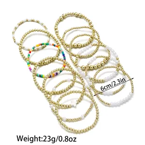 Vue détaillée montrant le diamètre de 6 cm et le poids de 23 g du set de bracelets