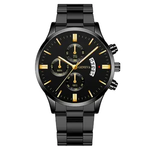 Ανδρικό Ρολόι Quartz Business Fashion Στυλ Χρονογράφου Ημερολόγιο Φωσφορίζοντες Δείκτες Κάσα Από Κράμα Μπρασελέ Από Ανοξείδωτο Ατσάλι