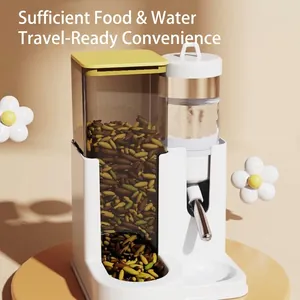 Distributeur automatique 2-en-1 de nourriture et d'eau pour hamster et petits animaux